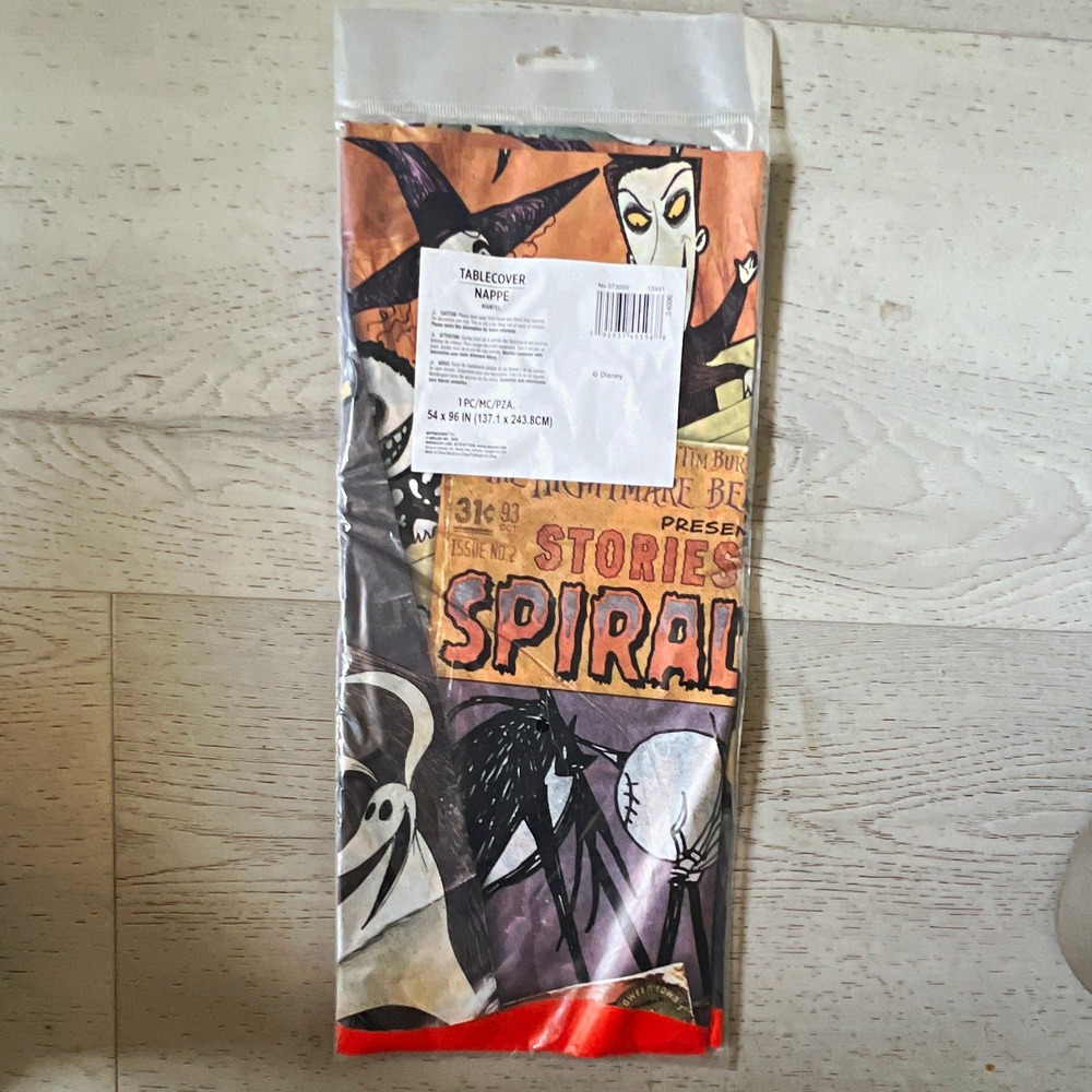 Disney Jack Skellington Nightmare Before Christmas Halloween Plastic Tablecover